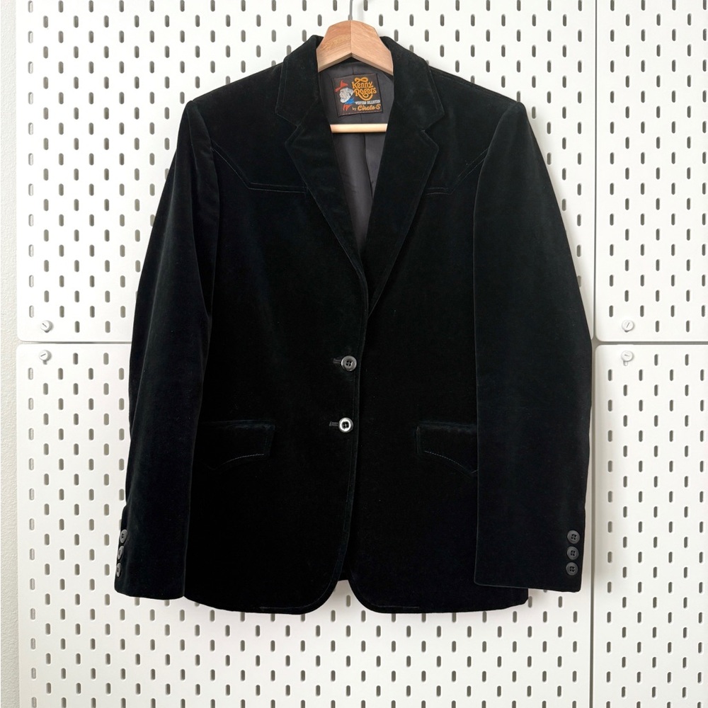 Vintage Black Velvet Blazer x Kenny Rogers